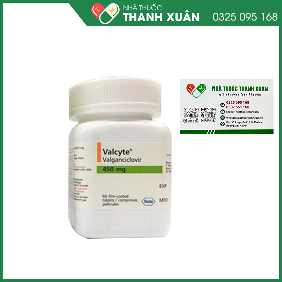 Valcyte điều trị viêm võng mạc ở người suy giảm miễn dịch hoặc bệnh do virus cự bào ở bệnh nhân ghép tạng